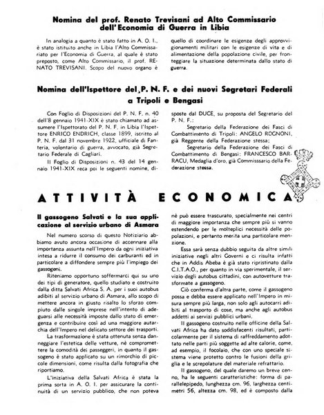 Notiziario dell'Africa italiana