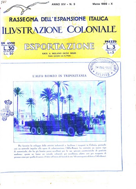 Rassegna dell'espansione italica illustrazione coloniale