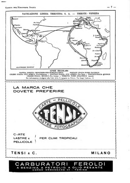 Rassegna dell'espansione italica illustrazione coloniale