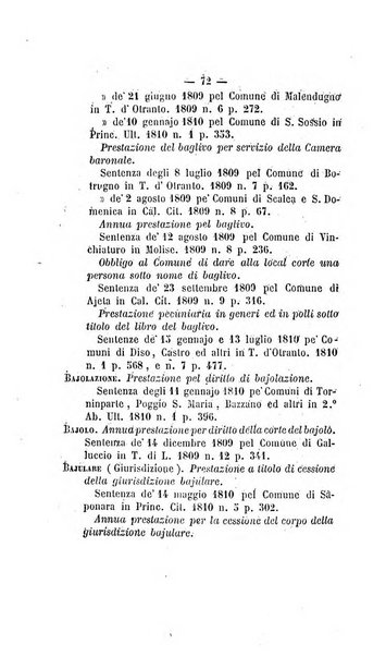 Bullettino delle sentenze emanate dalla Suprema commissione per le liti fra i già baroni ed i comuni