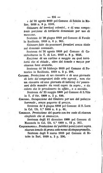 Bullettino delle sentenze emanate dalla Suprema commissione per le liti fra i già baroni ed i comuni