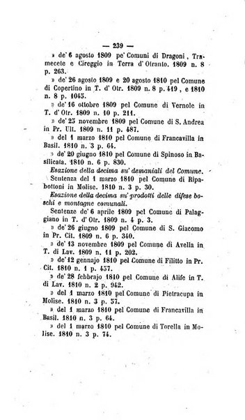 Bullettino delle sentenze emanate dalla Suprema commissione per le liti fra i già baroni ed i comuni