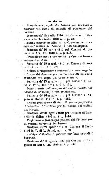 Bullettino delle sentenze emanate dalla Suprema commissione per le liti fra i già baroni ed i comuni