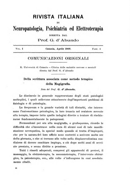 Rivista italiana di neuropatologia, psichiatria ed elettroterapia