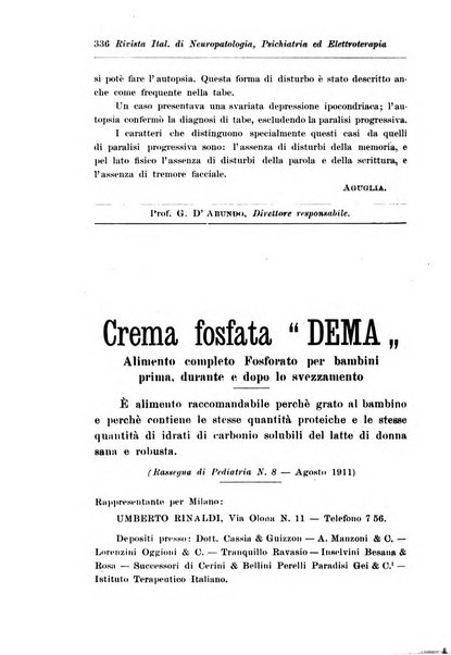 Rivista italiana di neuropatologia, psichiatria ed elettroterapia