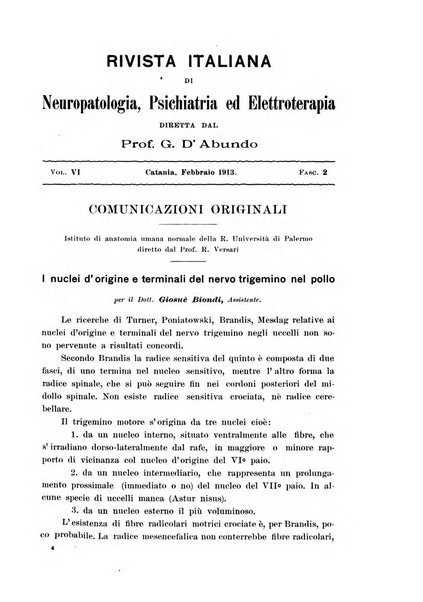 Rivista italiana di neuropatologia, psichiatria ed elettroterapia