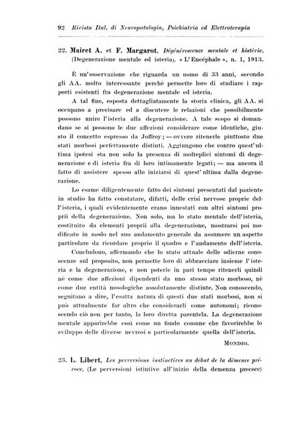 Rivista italiana di neuropatologia, psichiatria ed elettroterapia