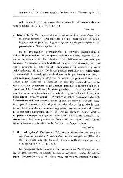 Rivista italiana di neuropatologia, psichiatria ed elettroterapia