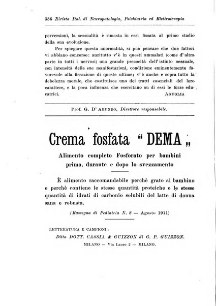 Rivista italiana di neuropatologia, psichiatria ed elettroterapia