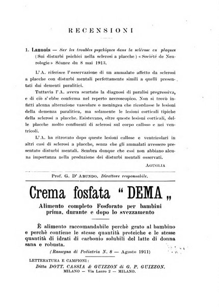 Rivista italiana di neuropatologia, psichiatria ed elettroterapia