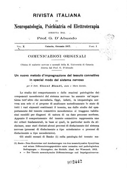 Rivista italiana di neuropatologia, psichiatria ed elettroterapia