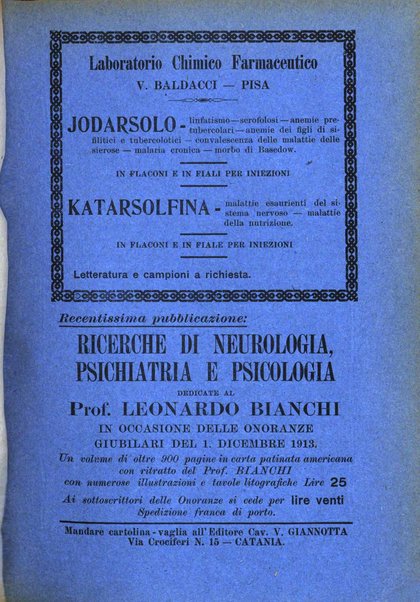 Rivista italiana di neuropatologia, psichiatria ed elettroterapia