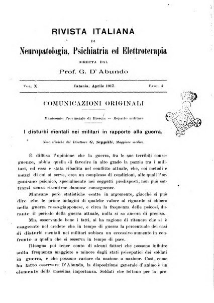 Rivista italiana di neuropatologia, psichiatria ed elettroterapia