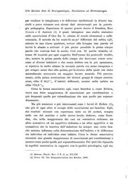 Rivista italiana di neuropatologia, psichiatria ed elettroterapia