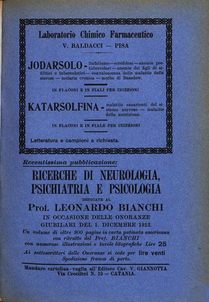 Rivista italiana di neuropatologia, psichiatria ed elettroterapia