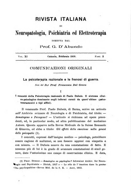 Rivista italiana di neuropatologia, psichiatria ed elettroterapia