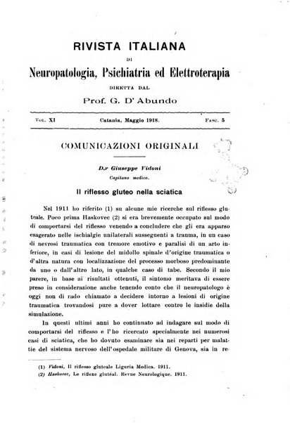 Rivista italiana di neuropatologia, psichiatria ed elettroterapia