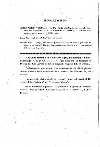 Rivista italiana di neuropatologia, psichiatria ed elettroterapia