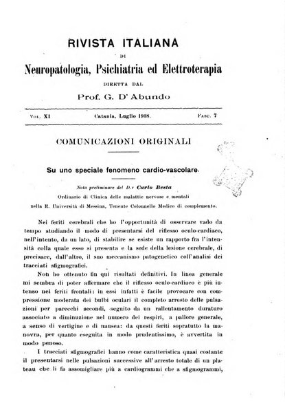 Rivista italiana di neuropatologia, psichiatria ed elettroterapia