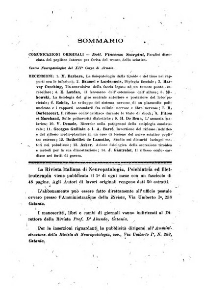 Rivista italiana di neuropatologia, psichiatria ed elettroterapia