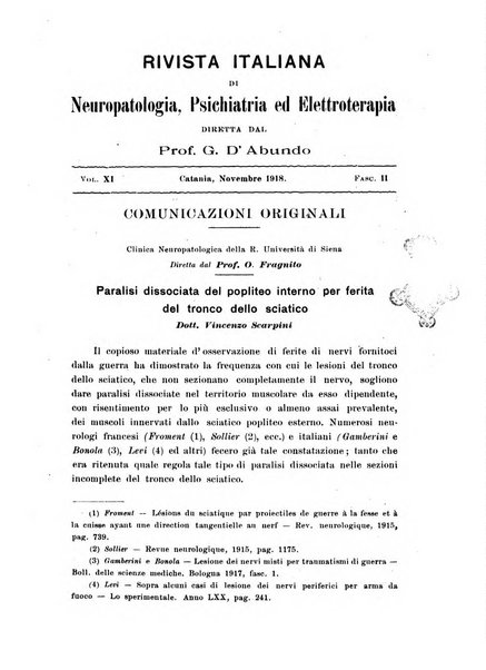 Rivista italiana di neuropatologia, psichiatria ed elettroterapia