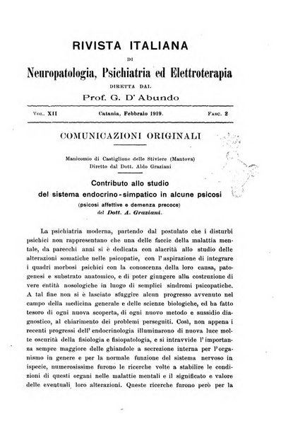 Rivista italiana di neuropatologia, psichiatria ed elettroterapia