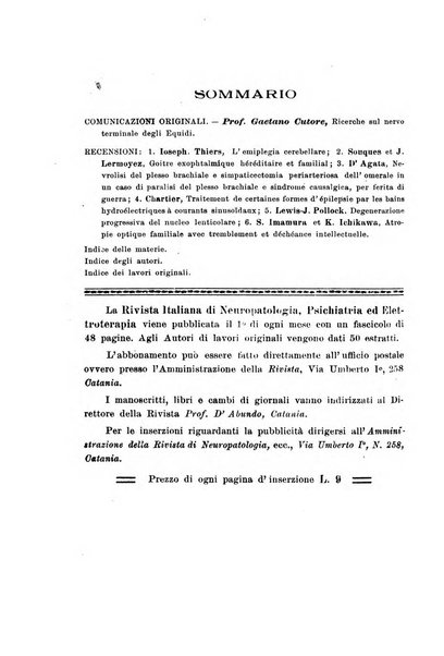 Rivista italiana di neuropatologia, psichiatria ed elettroterapia