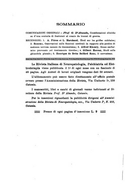 Rivista italiana di neuropatologia, psichiatria ed elettroterapia