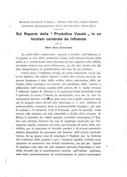 Rivista italiana di neuropatologia, psichiatria ed elettroterapia