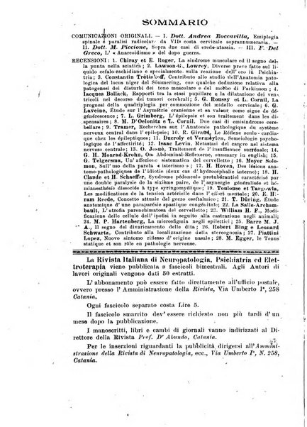 Rivista italiana di neuropatologia, psichiatria ed elettroterapia