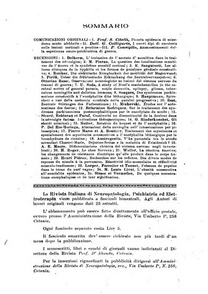 Rivista italiana di neuropatologia, psichiatria ed elettroterapia