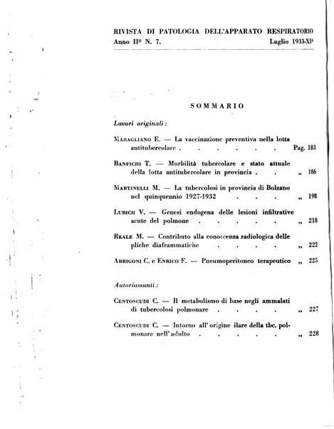 Rivista di patologia dell'apparato respiratorio