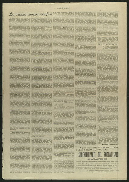 L'Italia nostra : Numero unico nel secondo anniversario de l'inizio della Guerra (24 Maggio 1917)