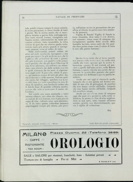 Natale di profughi : numero unico, edito sotto il patronato del Comitato centrale di assistenza per la Guerra, Ufficio II, a beneficio dei figli dei militari richiamati Milanesi