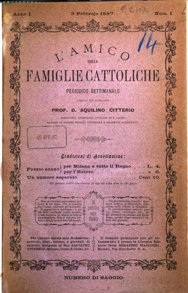 L'amico delle famiglie cattoliche