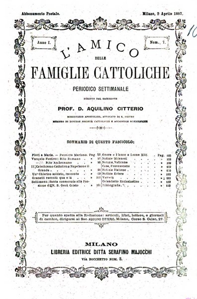 L'amico delle famiglie cattoliche