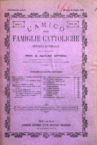 L'amico delle famiglie cattoliche