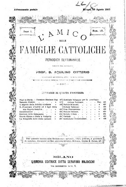 L'amico delle famiglie cattoliche