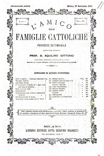 L'amico delle famiglie cattoliche