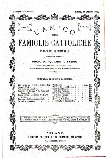 L'amico delle famiglie cattoliche