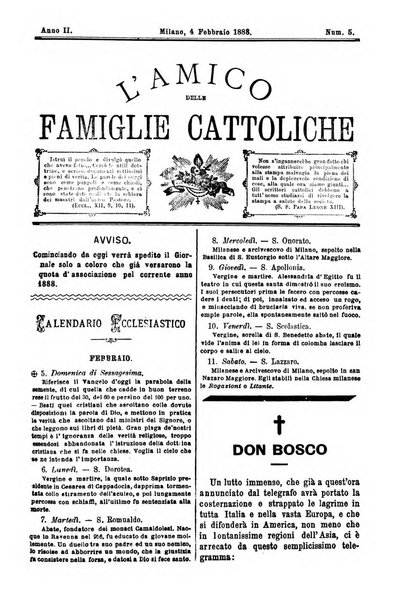 L'amico delle famiglie cattoliche