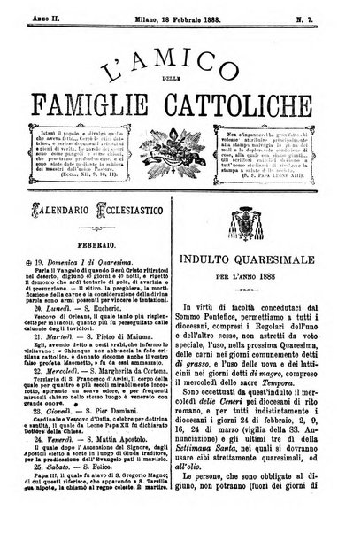 L'amico delle famiglie cattoliche