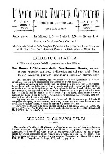 L'amico delle famiglie cattoliche