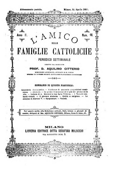 L'amico delle famiglie cattoliche