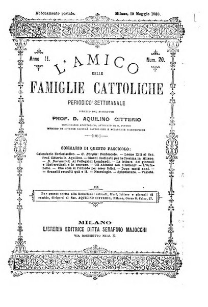 L'amico delle famiglie cattoliche