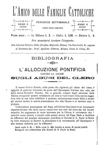 L'amico delle famiglie cattoliche