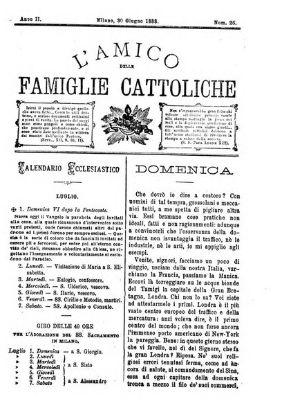 L'amico delle famiglie cattoliche