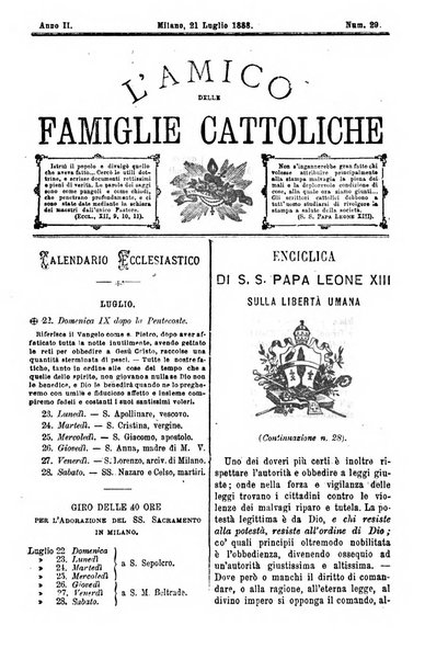 L'amico delle famiglie cattoliche