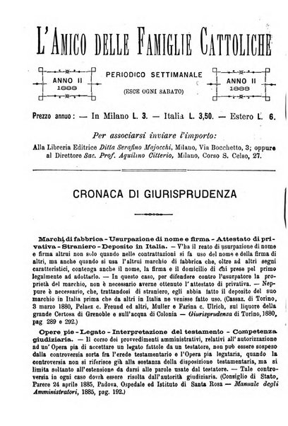 L'amico delle famiglie cattoliche