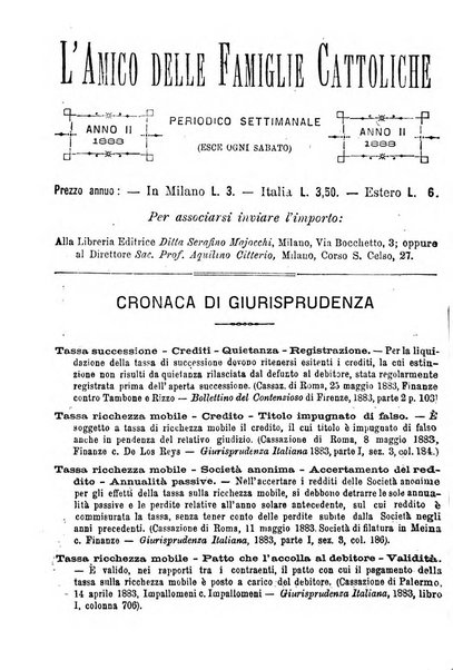 L'amico delle famiglie cattoliche